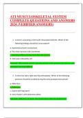 ATI MUSCULOSKELETAL SYSTEM  COMPLETE QUESTIONS AND ANSWERS  2024 &lpar;VERIFIED ANSWERS&rpar;