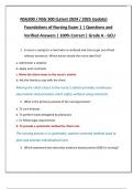 NSG300 &sol; NSG 300 &lpar;Latest 2024 &sol; 2025 Update&rpar;  Foundations of Nursing Exam 1 &vert; Questions and  Verified Answers &vert; 100&percnt; Correct &vert; Grade A - GCU