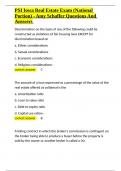 PSI Iowa Real Estate Exam &lpar;National Portion&rpar; - Amy Schaffer Questions And Answers&period;docx
