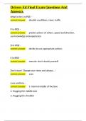 Drivers Ed Final Exam Questions And Answers&period;docx