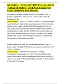 GENERAL INFORMATION FOR CLASS D CHAUFFEUR-S LICENSE Chapter 10 Exam Questions And Answers&period;docx