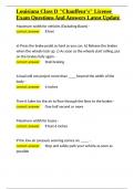 Louisiana Class D Chauffeur-s License Exam Questions And Answers Latest Update&period;docx