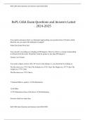 RePL CASA Exam Questions and Answers Latest 2024&excl; 100&percnt; CORRECT ANSWERS