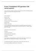 Exam 1 Foundations ATI questions with correct answers&period;