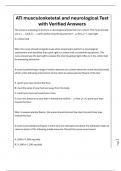 ATI musculoskeletal and neurological Test with Verified Answers