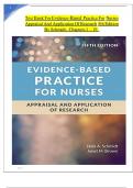Test Bank For Evidence-Based Practice for Nurses Appraisal and Application of Research 5th Edition by Schmidt&comma; Chapters 1 &ndash; 19 
