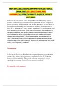 MSN 611 ADVANCED PATHOPHYSIOLOGY FINAL EXAM 2025&vert;150&plus;QUESTIONS AND ANSWERS&vert;ALREADY GRADED A&plus;&vert;NEW UPDATE 2025-2026