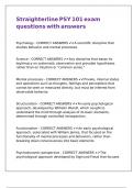 Straighterline PSY 101 exam questions with answers&comma;