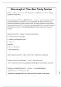 Neurological Disorders Study Review
