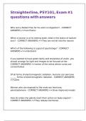 Straighterline&comma; PSY101&comma; Exam -1 questions with answers