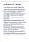 AU 60 Practice Test Attempts -1&period; Questions and Answers Fully Solved