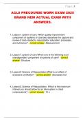 ACLS PRECOURSE WORK EXAM 2025  BRAND NEW ACTUAL EXAM WITH  ANSWERS&period;