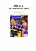 Test Bank for Early Childhood Education Today&comma; 15th edition by George S Morrison&comma; Chapter 1 to 15