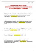 CARDIAC CATH LAB RN A -  PROPHECY&sol;RELIAS EXAM 2025 BRAND NEW  ACTUAL EXAM WITH ANSWERS&period;