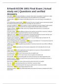 Erhardt ECON 1001 Final Exam &vert; Actual study set &vert; Questions and verified Answers