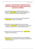 ONS&sol;ONCC CHEMOTHERAPY IMMUNOTHERAPY  CERTIFICATION EXAM 2025 BRAND NEW ACTUAL  EXAM WITH ANSWERS&period;