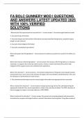 FA BOLC GUNNERY MOD I QUESTIONS AND ANSWERS LATEST UPDATED 2024&sol;2025 WITH 100&percnt; VERIFIED SOLUTIONS