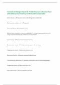 Essential Cell Biology&colon; Chapter 4 - Protein Structure & Function Exam with 100&percnt; Correct Answers &vert; Verified &vert;Latest version 2025