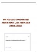 MHTC PRACTICE TEST EXAM &vert;GUARANTEED ACCURATE ANSWERS &vert;LATEST VERSION 202526 &vert;VERIFIED &vert;COMPLETE 