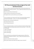 ATI Musculoskeletal & Neurological Test with Verified Answers