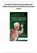 Test Bank Physical Examination and Health Assessment&comma; 9th Edition by Carolyn Jarvis&colon; Verified answers &vert;LATEST