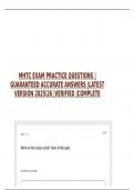  MHTC EXAM PRACTICE QUESTIONS &vert;GUARANTEED ACCURATE ANSWERS &vert;LATEST VERSION 202526 &vert;VERIFIED &vert;COMPLETE 