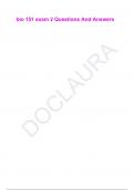 bio 151 exam 2 Questions And Answers 