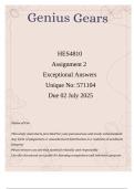 HES4810 Assignment 2 Exceptional Answers &lpar;571104&rpar; Due 02 July 2025