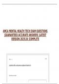 COMPLETE PACKAGE DEAL FOR THE MHTC EXAMS 2025 &vert;GUARANTEED ACCURATE ANSWERS &vert;COMPLETE&excl;&excl;
