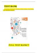 Test Bank - Accounting Information Systems 15th Edition&comma; Marshall B Romney&comma; Paul J&period; Steinbart&comma; Scott L&period; Summers&comma; David A&period; Wood All Chapters 1 - 24&comma; Complete Newest Version&period;