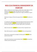 WGU C214 FINANCIAL MANAGEMENT OA STUDY SET&period;
