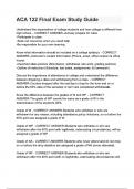 ACA 122 Final Exam Study Guide &lpar;Latest 2025&sol; 2026 Update&rpar; Actual Exam Question and answers &vert; Verified &vert; 100&percnt; correctly solved &vert; complete solutions &vert; Graded A&plus;&period;