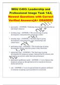 WGU C493&colon; Leadership and Professional Image Task 1&2&comma; Newest Questions with Correct Verified Answers&vert;&vert;A&plus; GRADED&excl;&excl;