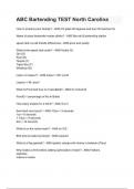 ABC Bartending TEST North Carolina&sol; ABC Bartending TEST North Carolina &lpar;Latest 2025 Update&rpar; Exam Review&vert; Questions and Detailed Answers&vert; 100&percnt; Verified Correct&vert; Grade A&plus; &lpar;100&percnt; Pass&rpar; All Units Covered