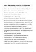 ABC Bartending &sol; ABC Bartending Exam &lpar;Latest 2025 Update&rpar; Exam Review&vert; Questions and Detailed Answers&vert; 100&percnt; Verified Correct&vert; Grade A&plus; &lpar;100&percnt; Pass&rpar; All Units Covered