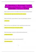 ATI&colon; Alterations in Neurologic Function Questions and Answers &vert; Latest Version  &vert; 2025&sol;2026 &vert; Correct & Verified