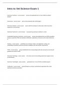 Intro to Vet Science Exam 1 Complete Solutions 100&percnt; Verified Correct Answers&period;