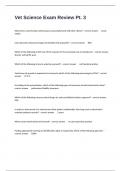 Vet Science Exam Review Pt&period; 3 Assessment Questions And Graded A&plus;&period;