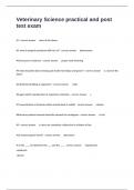 Veterinary Science practical and post test exam actual questions with detailed correct answers&period;