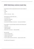 2019 Veterinary science exam key questions and answers destination guaranteed&period;