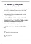 EMT 104 Medical questions well answered already passed