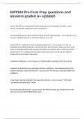 EMT104 Pre-Final Prep questions and answers graded A&plus; updated