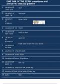 EMT 104 INTRO EXAM questions well answered already passed