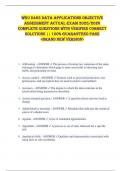 WGU D465 Data Applications OBJECTIVE  ASSESSMENT ACTUAL EXAM 2025&sol;2026  COMPLETE QUESTIONS WITH VERIFIED CORRECT  SOLUTIONS &vert;&vert; 100&percnt; GUARANTEED PASS  <BRAND NEW VERSION> 
