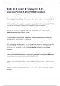 EMS 110 Exam 1 &lpar;Chapters 1-11&rpar; questions well answered to pass