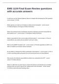 EMS 1119 Final Exam Review questions with accurate answers