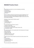 NDAEB Practice Exam Questions and Answers &lpar;100&percnt; COMPLETE ANSWERS&rpar; ALREADY GRADED A&plus; &vert; 100&percnt; satisfaction guarantee with complete solutions&comma; all Answers Included &lpar;Latest update&rpar; 2025&sol;2026&excl;&excl;&excl;