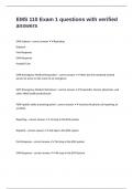EMS 110 Exam 1 questions with verified answers