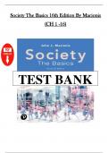 Test Bank - Society the Basics 16th Edition by Macionis&comma; &lpar;Ch 1 to 16 Covered&rpar; > Pdf File <