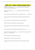 BIOL 151 - Exam 3 Study Guide Part 1